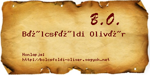 Bölcsföldi Olivér névjegykártya