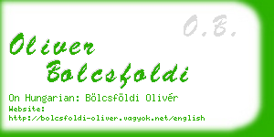 oliver bolcsfoldi business card
